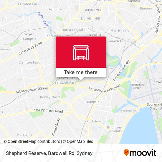 Shepherd Reserve, Bardwell Rd map