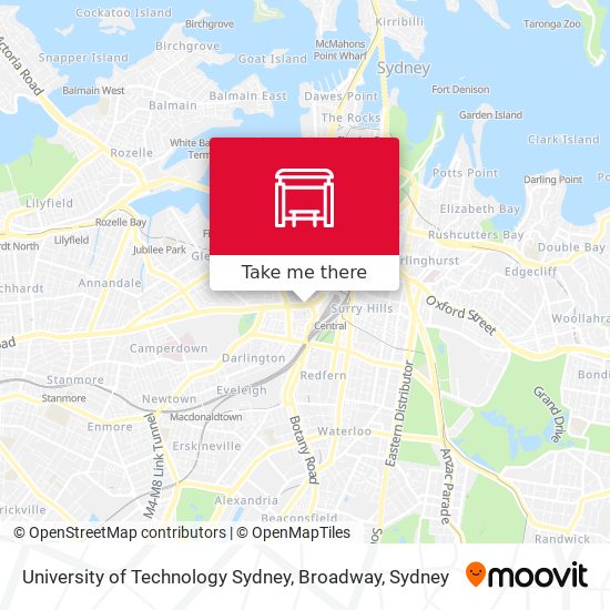 Mapa University of Technology Sydney, Broadway