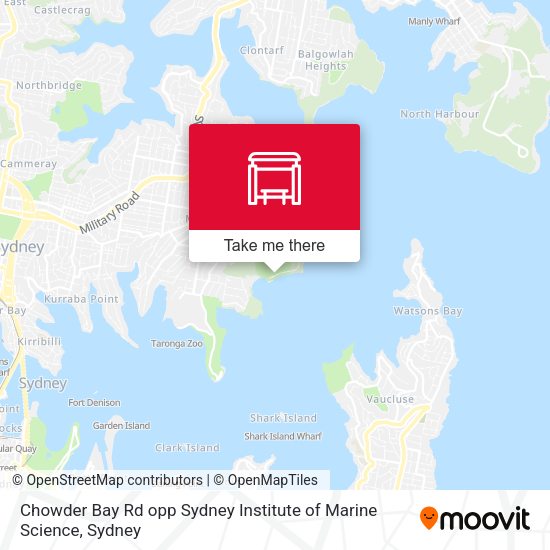 Chowder Bay Rd opp Sydney Institute of Marine Science map