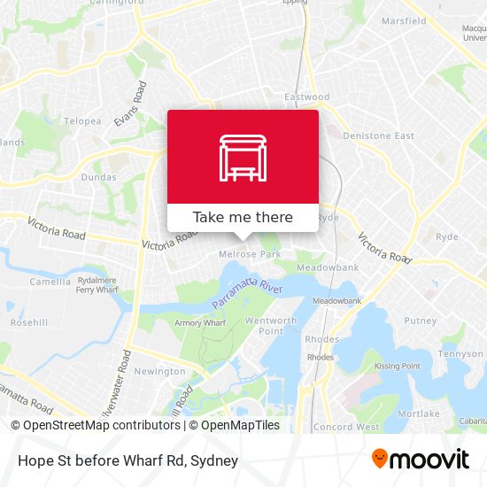 Hope St before Wharf Rd map