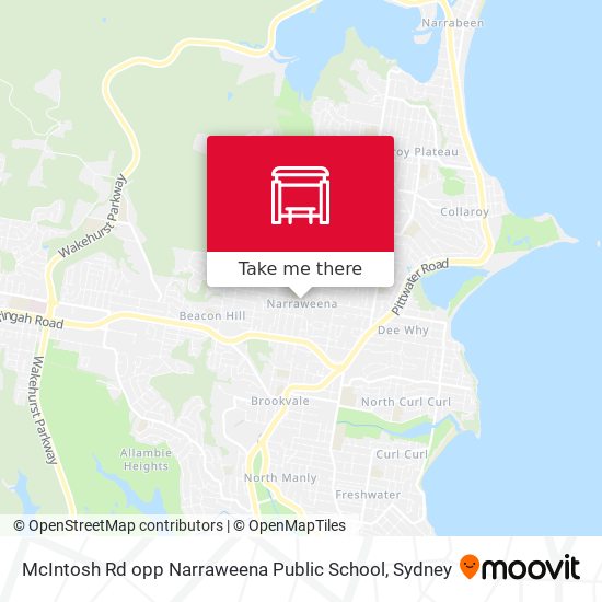 McIntosh Rd opp Narraweena Public School map