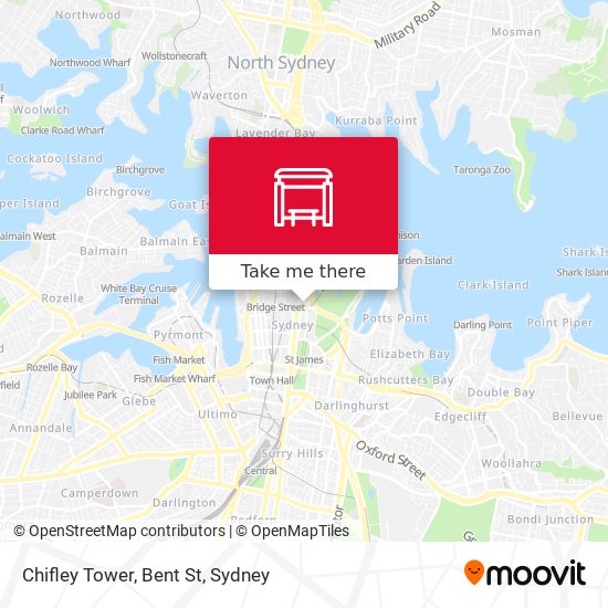 Chifley Tower, Bent St map