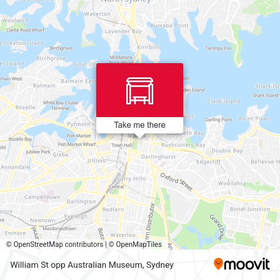 William St opp Australian Museum map