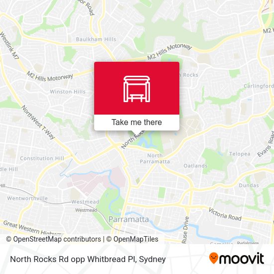 North Rocks Rd opp Whitbread Pl map