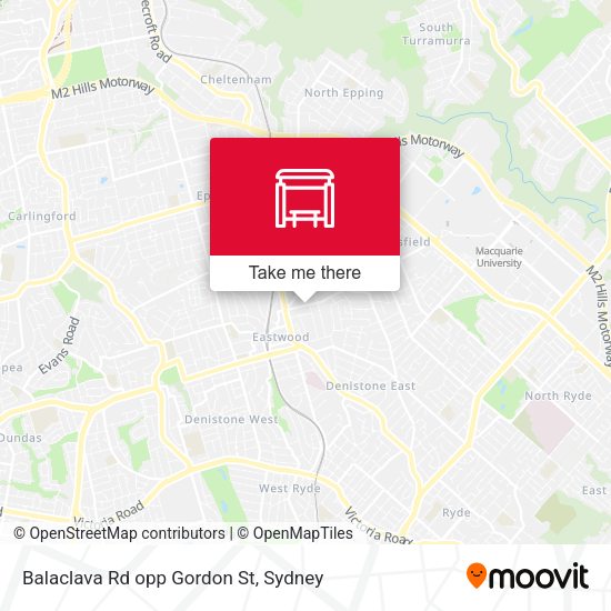 Balaclava Rd opp Gordon St map