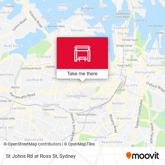 St Johns Rd at Ross St map