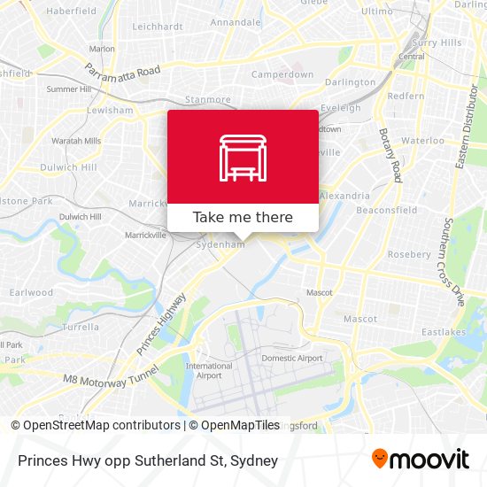 Princes Hwy opp Sutherland St map