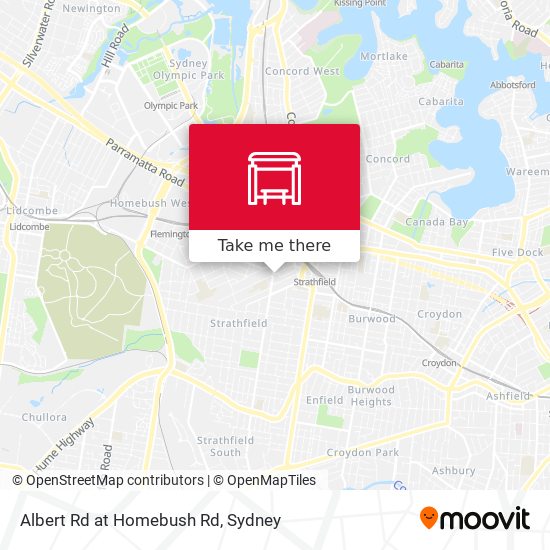 Albert Rd at Homebush Rd map