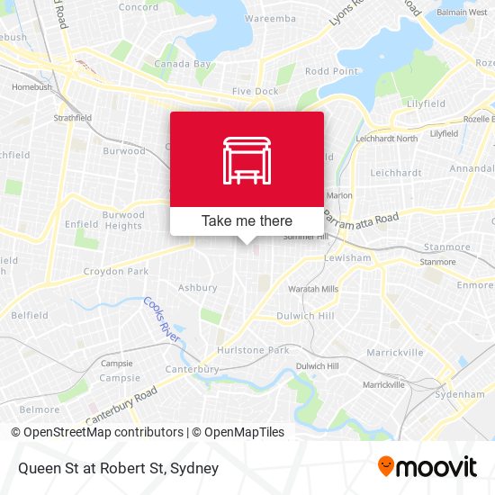 Queen St at Robert St map