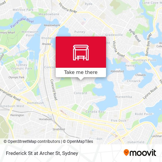 Frederick St at Archer St map
