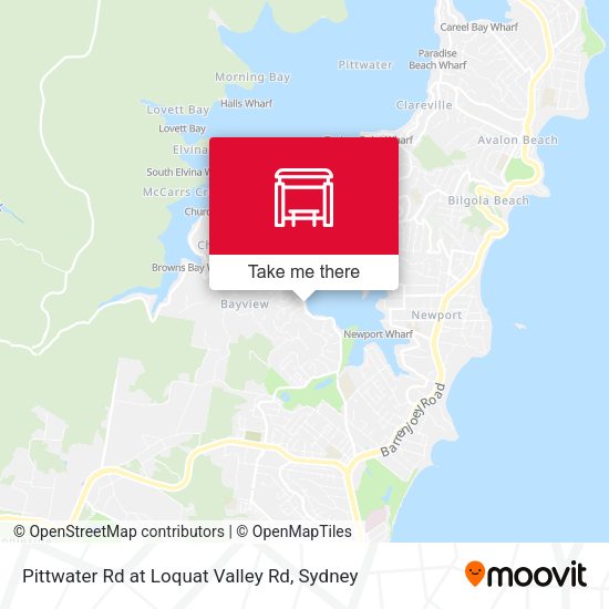 Pittwater Rd at Loquat Valley Rd map