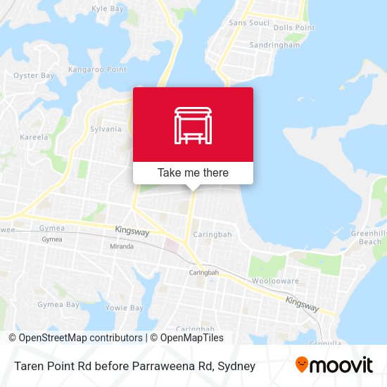 Taren Point Rd before Parraweena Rd map