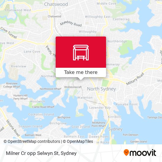 Milner Cr opp Selwyn St map