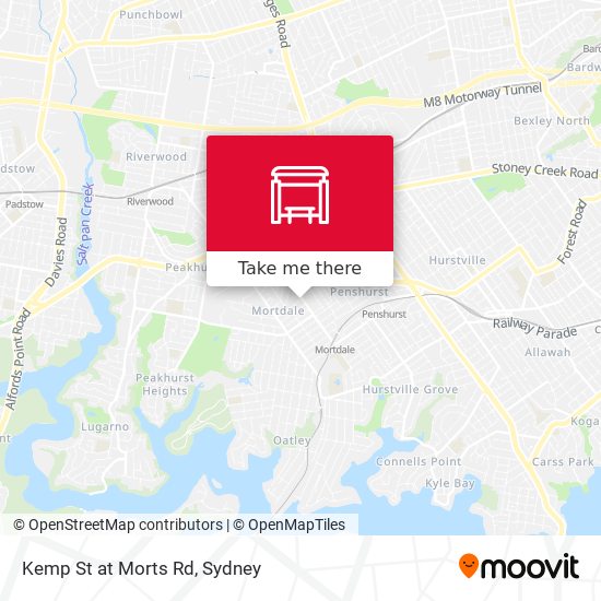 Kemp St at Morts Rd map