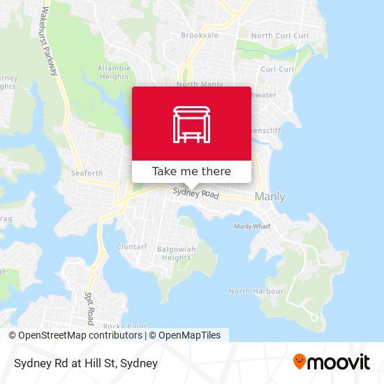 Sydney Rd at Hill St map