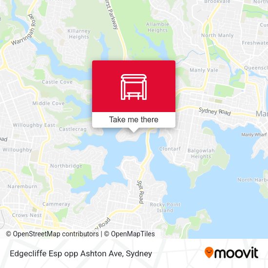 Edgecliffe Esp opp Ashton Ave map