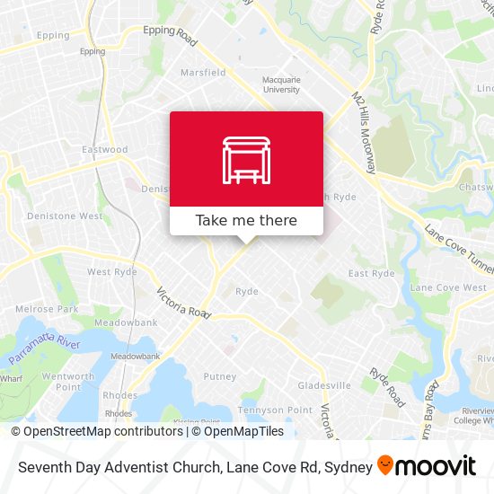 Seventh Day Adventist Church, Lane Cove Rd map