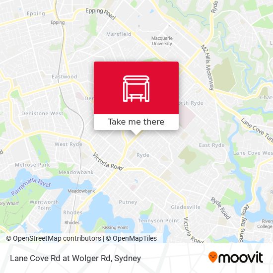 Lane Cove Rd at Wolger Rd map