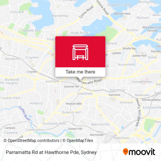 Parramatta Rd at Hawthorne Pde map