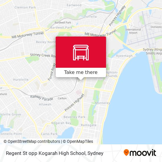 Regent St opp Kogarah High School map