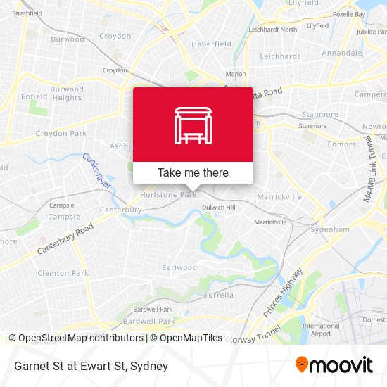Garnet St at Ewart St map