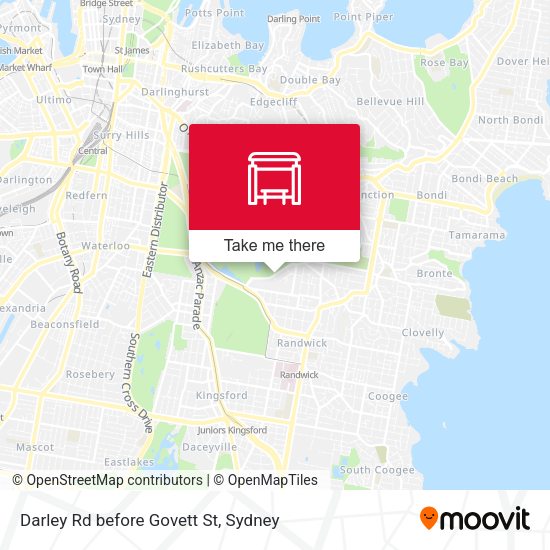 Darley Rd before Govett St map
