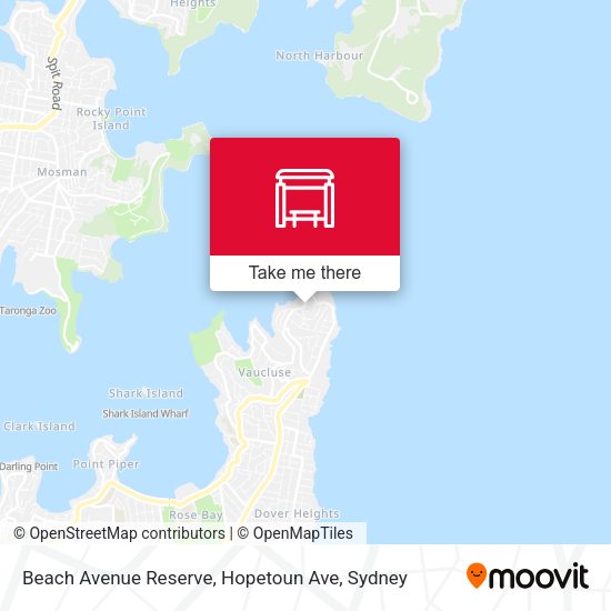 Beach Avenue Reserve, Hopetoun Ave map