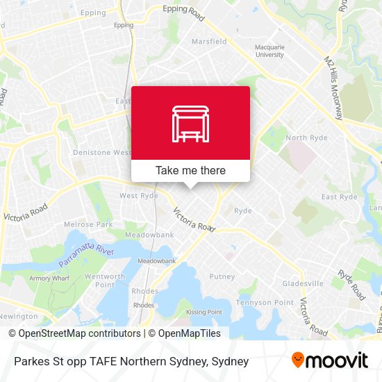 Parkes St opp TAFE Northern Sydney map