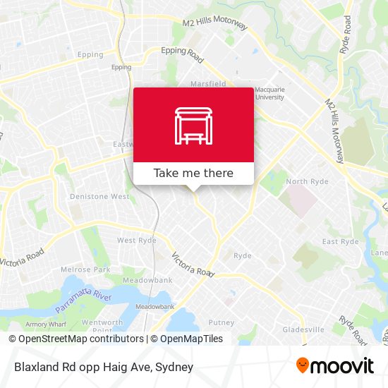 Blaxland Rd opp Haig Ave map