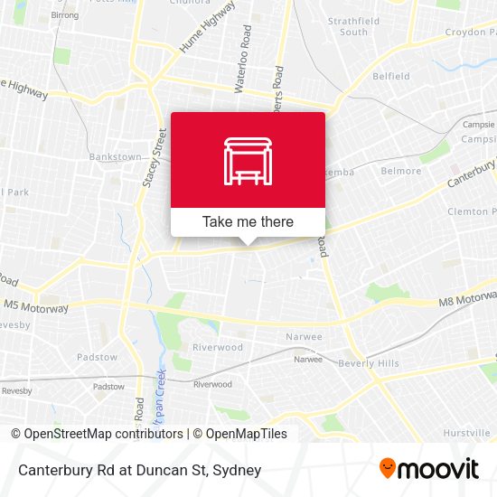 Canterbury Rd at Duncan St map