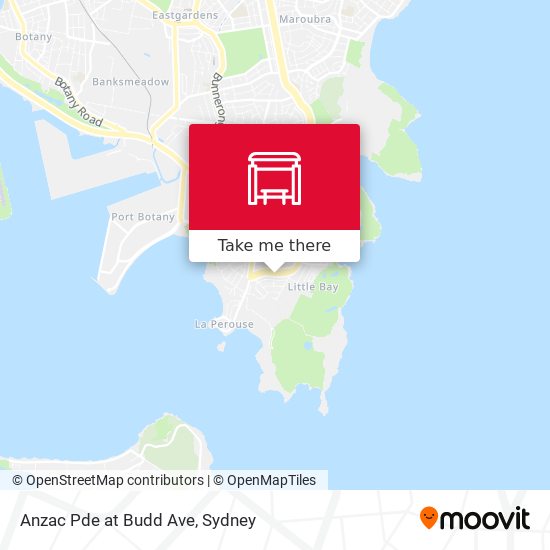 Anzac Pde at Budd Ave map
