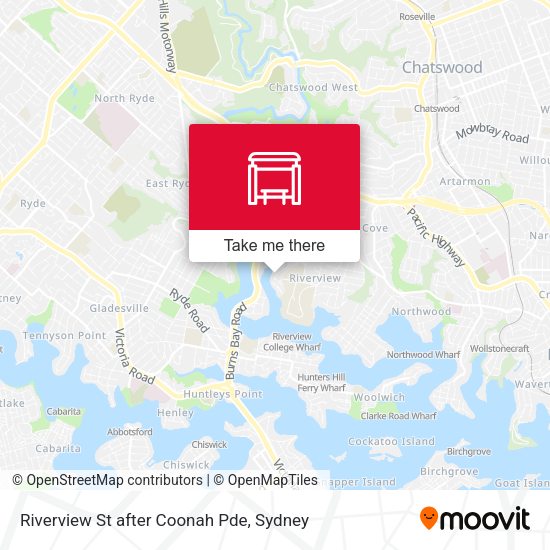 Riverview St after Coonah Pde map