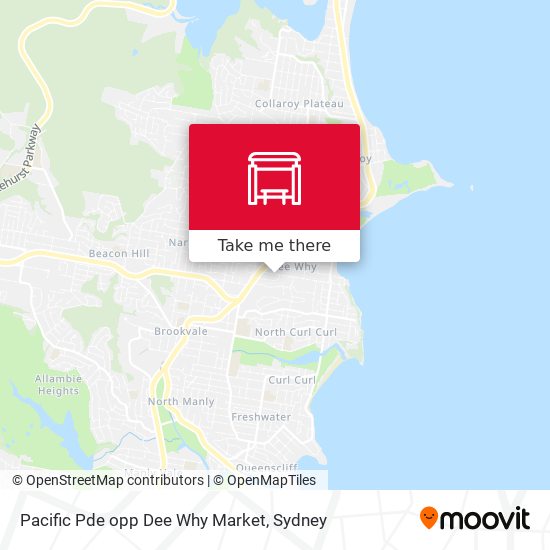 Pacific Pde opp Dee Why Market map