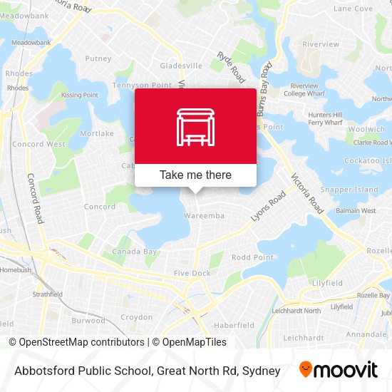 Abbotsford Public School, Great North Rd map