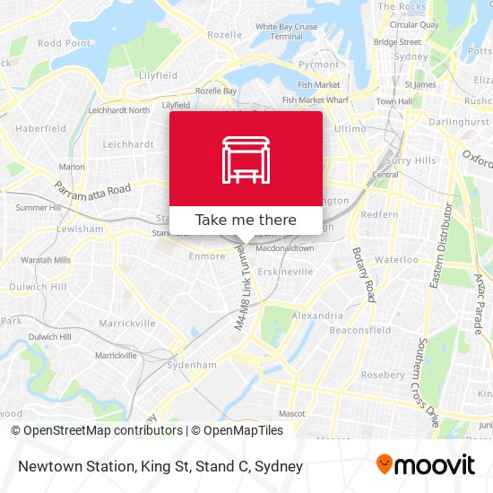 Newtown Station, King St, Stand C map