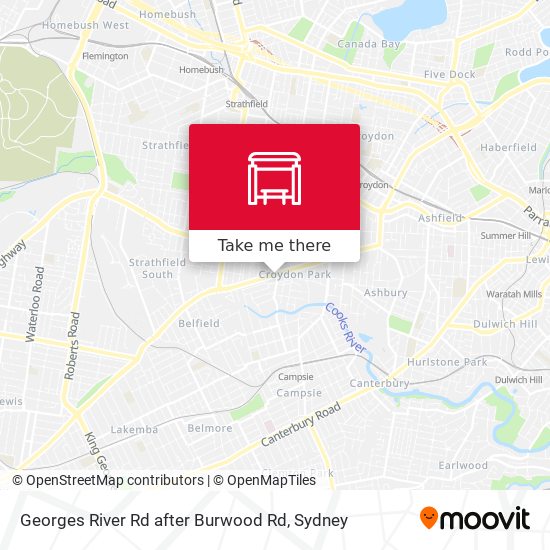 Georges River Rd after Burwood Rd map