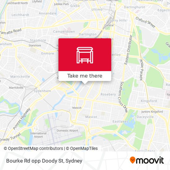 Bourke Rd opp Doody St map