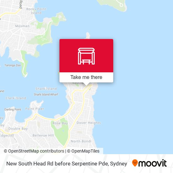 New South Head Rd before Serpentine Pde map