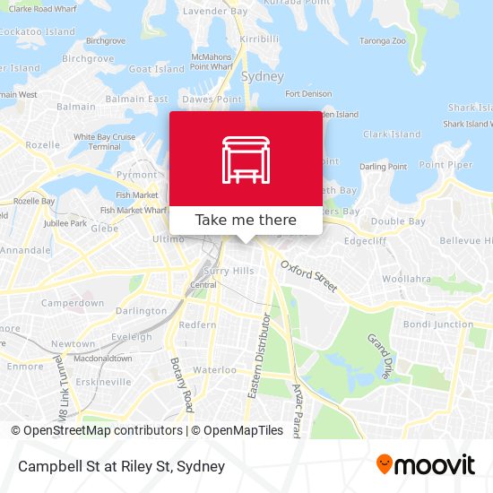 Campbell St at Riley St map