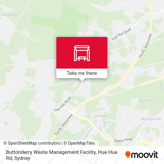 Buttonderry Waste Management Facility, Hue Hue Rd map