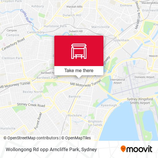 Wollongong Rd opp Arncliffe Park map