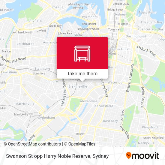 Swanson St opp Harry Noble Reserve map