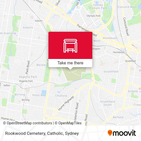 Rookwood Cemetery, Catholic map