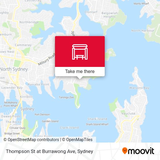 Thompson St at Burrawong Ave map