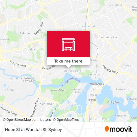 Hope St at Waratah St map