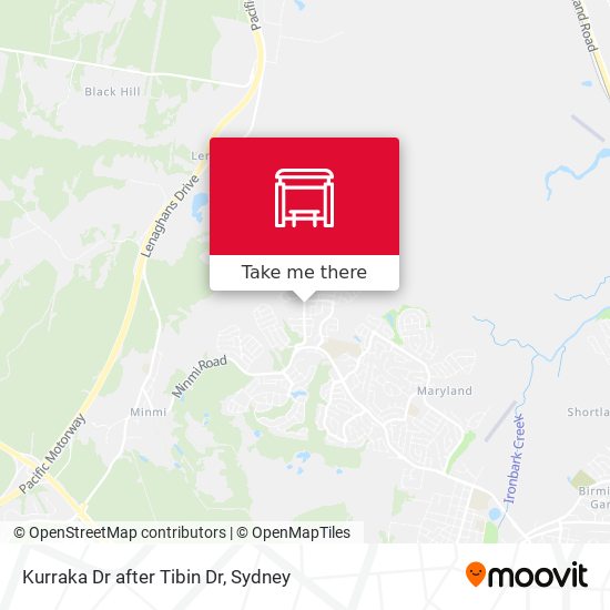 Kurraka Dr after Tibin Dr map