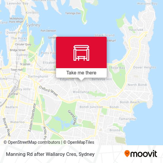 Manning Rd after Wallaroy Cres map