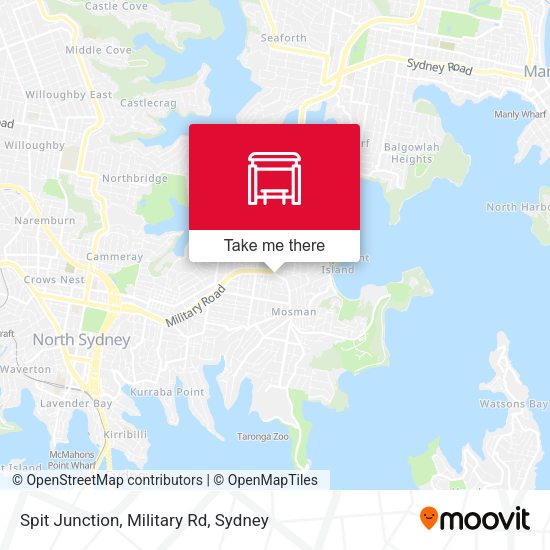 Spit Junction, Military Rd map