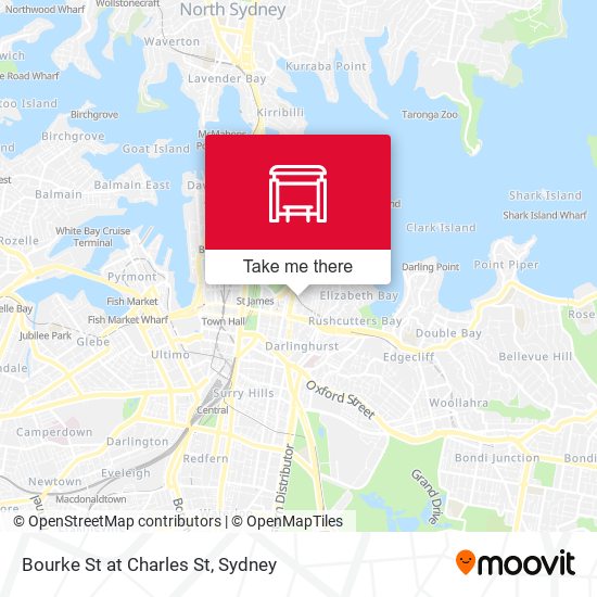 Bourke St at Charles St map