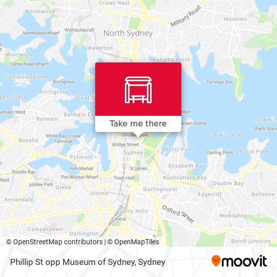 Phillip St opp Museum of Sydney map